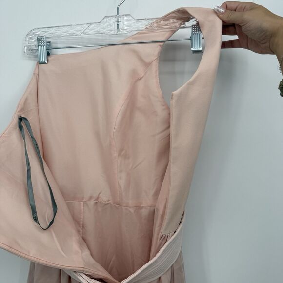 White by Vera Wang Pink One Shoulder Formal Bridesmaids Dress Size 4 Event - Picture 11 of 13